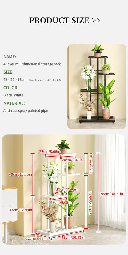 Iron Plant Stand for Multiple Pots