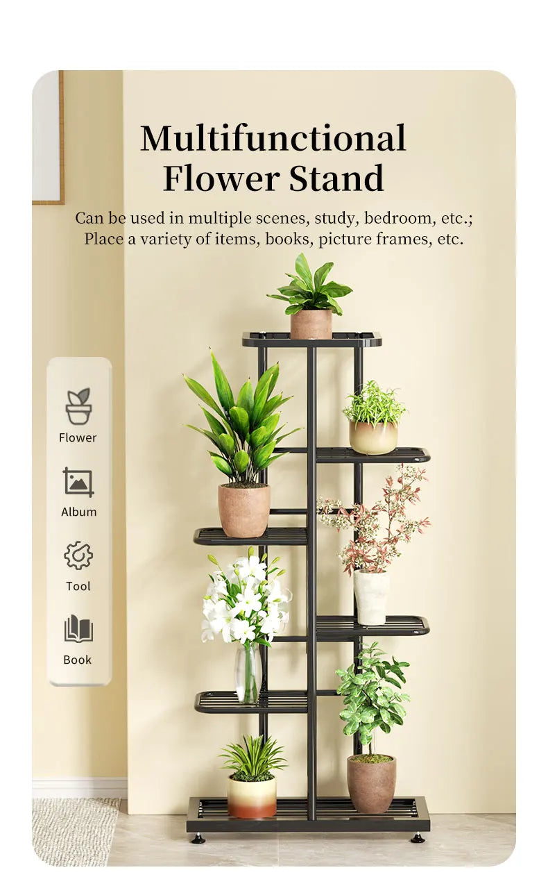 Iron Plant Stand for Multiple Pots