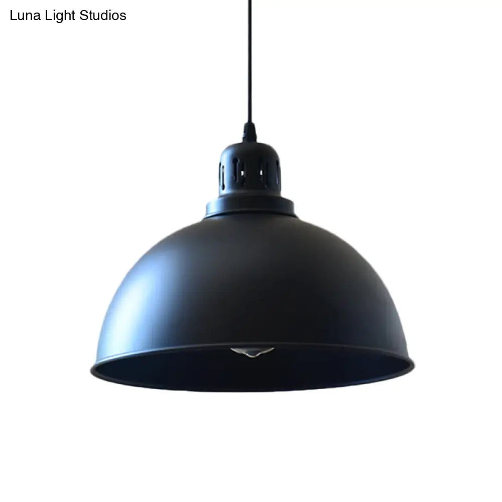 Iron Suspension Pendant Lamp with Antiqued Black Finish for Stairways, 1-Bulb, 3 Sizes Available