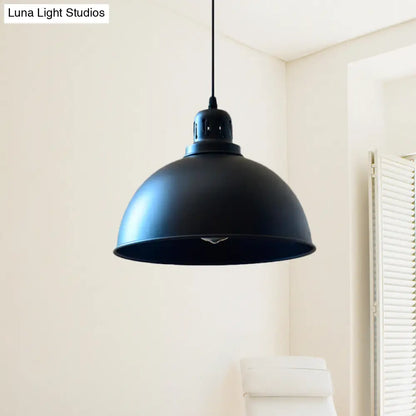 Iron Suspension Pendant Lamp with Antiqued Black Finish for Stairways, 1-Bulb, 3 Sizes Available