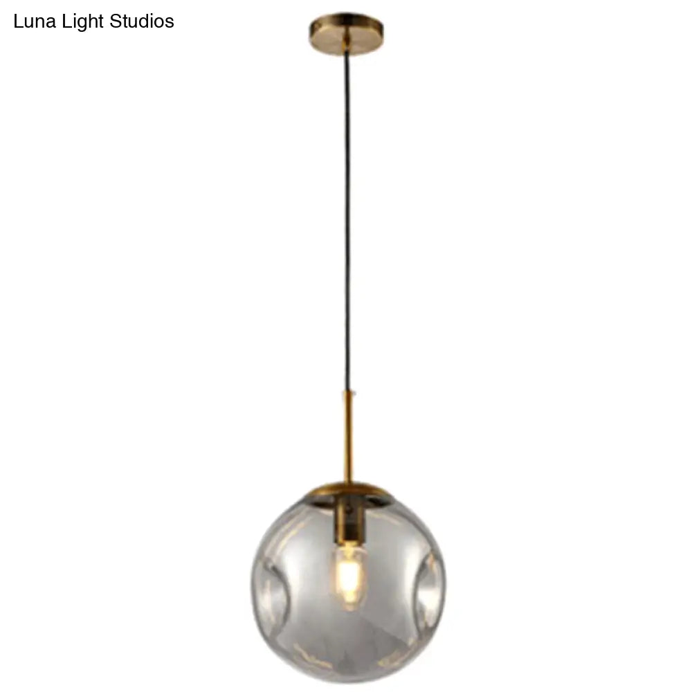 Irregular Glass Ball Pendant Light - Modern Mini Hanging Fixture for Dining Room and Kitchen