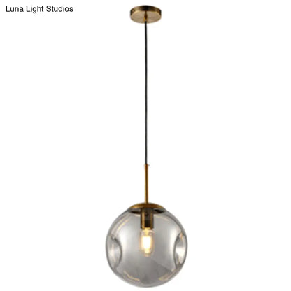 Irregular Glass Ball Pendant Light - Modern Mini Hanging Fixture for Dining Room and Kitchen