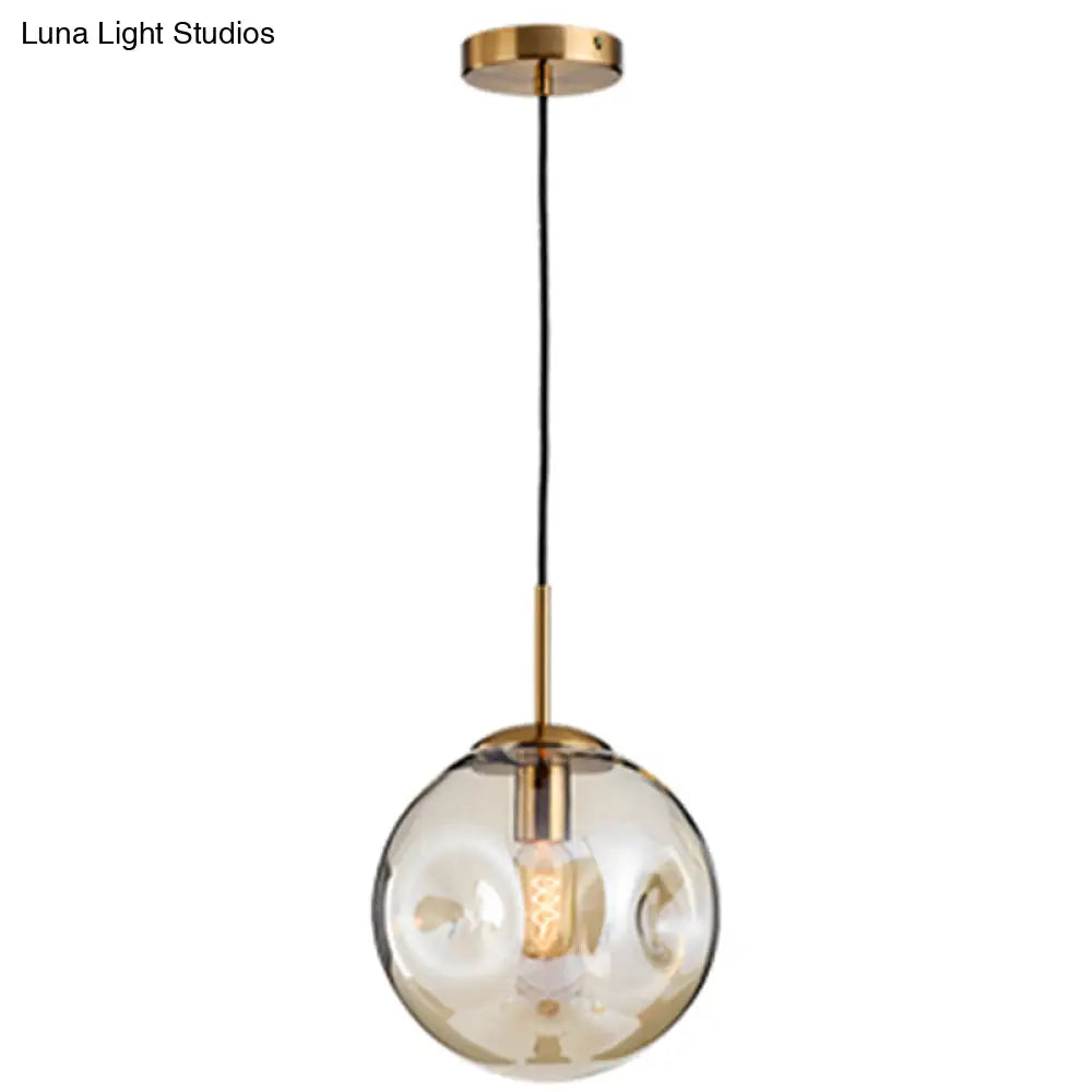 Irregular Glass Ball Pendant Light - Modern Mini Hanging Fixture for Dining Room and Kitchen