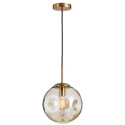 Irregular Glass Ball Pendant Light - Modern Mini Hanging Fixture for Dining Room and Kitchen