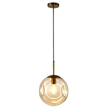 Irregular Glass Ball Pendant Light - Modern Mini Hanging Fixture for Dining Room and Kitchen