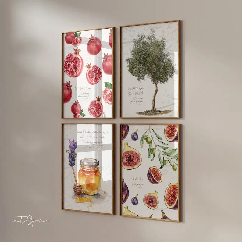 Islamic Art Posters Set - Kitchen Wall Decor