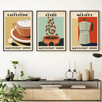 Italian Coffee Wall Art Canvas Print - Posters