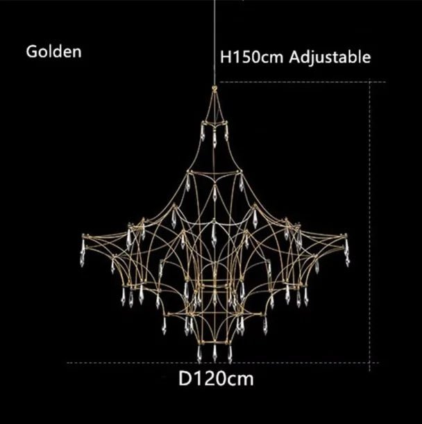 Italian Minimalist Crystal Pendant Light in Silver or Gold - Decorbites
