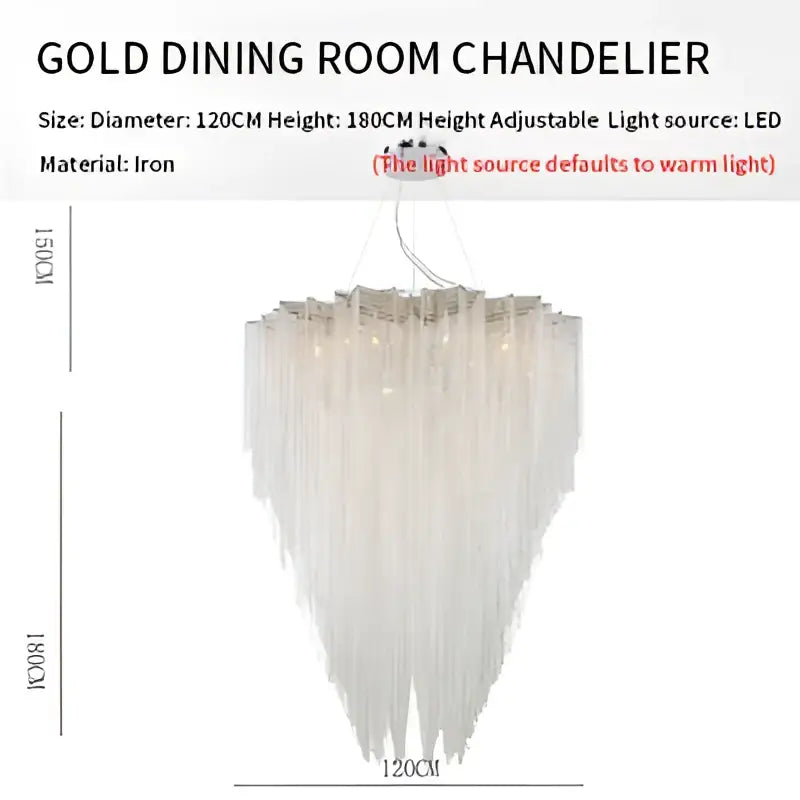 Italian postmodern gold pendant light with cascading crystal tassels and iron frame for bedroom decorbites crystal tassel