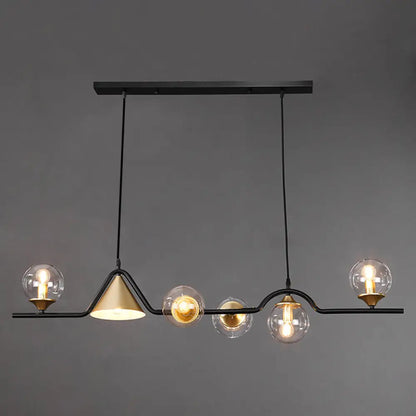 DecorBites™ Ivory Glass Island Pendant Light: Geometric, Contemporary Hanging Fixture for Restaurants