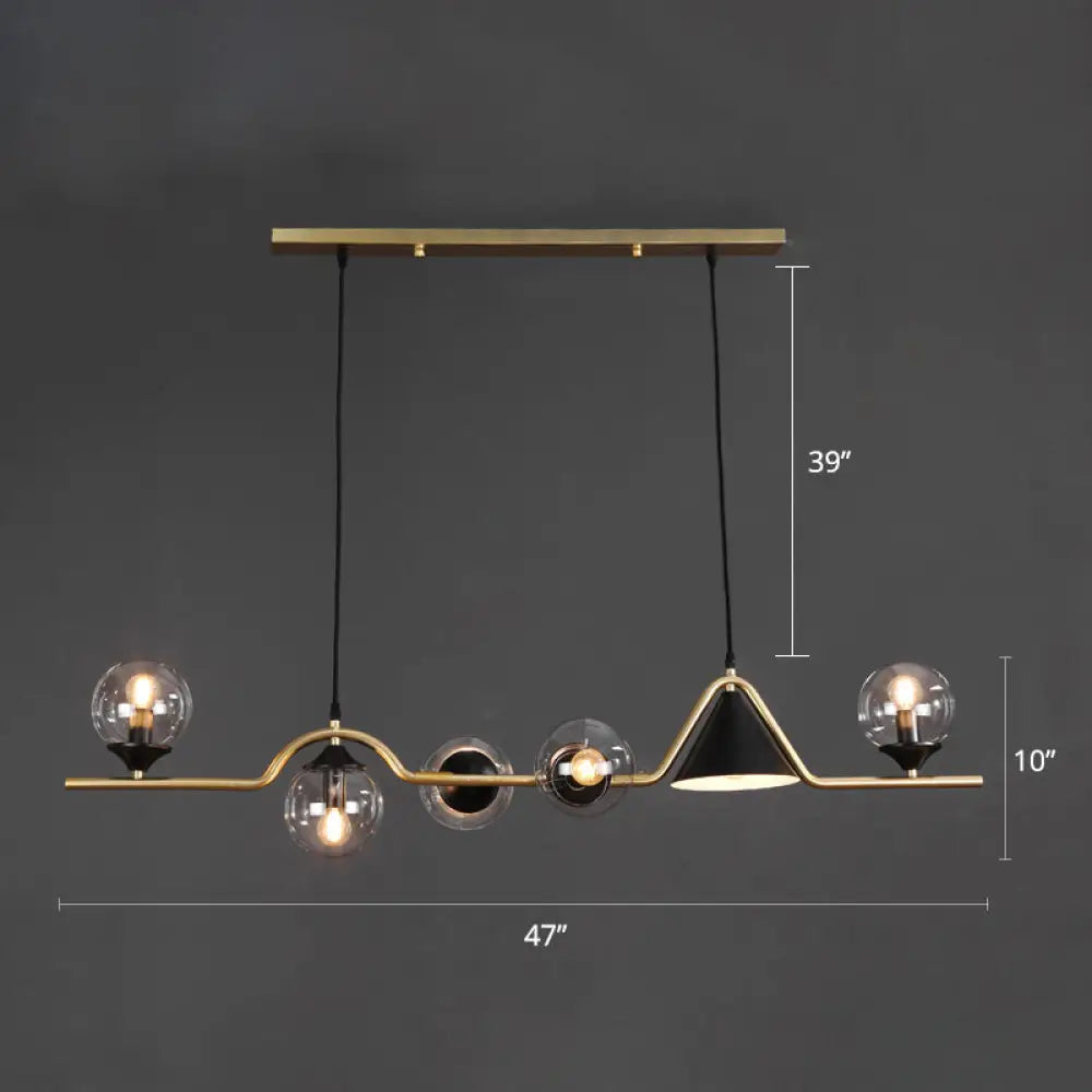 DecorBites™ Ivory Glass Island Pendant Light: Geometric, Contemporary Hanging Fixture for Restaurants