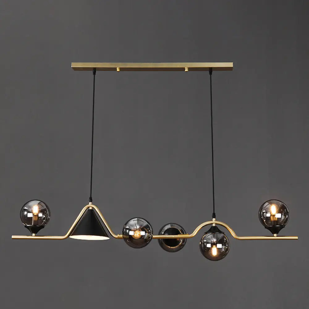 DecorBites™ Ivory Glass Island Pendant Light: Geometric, Contemporary Hanging Fixture for Restaurants