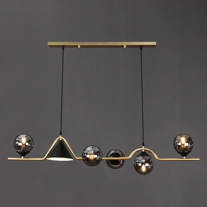 DecorBites™ Ivory Glass Island Pendant Light: Geometric, Contemporary Hanging Fixture for Restaurants