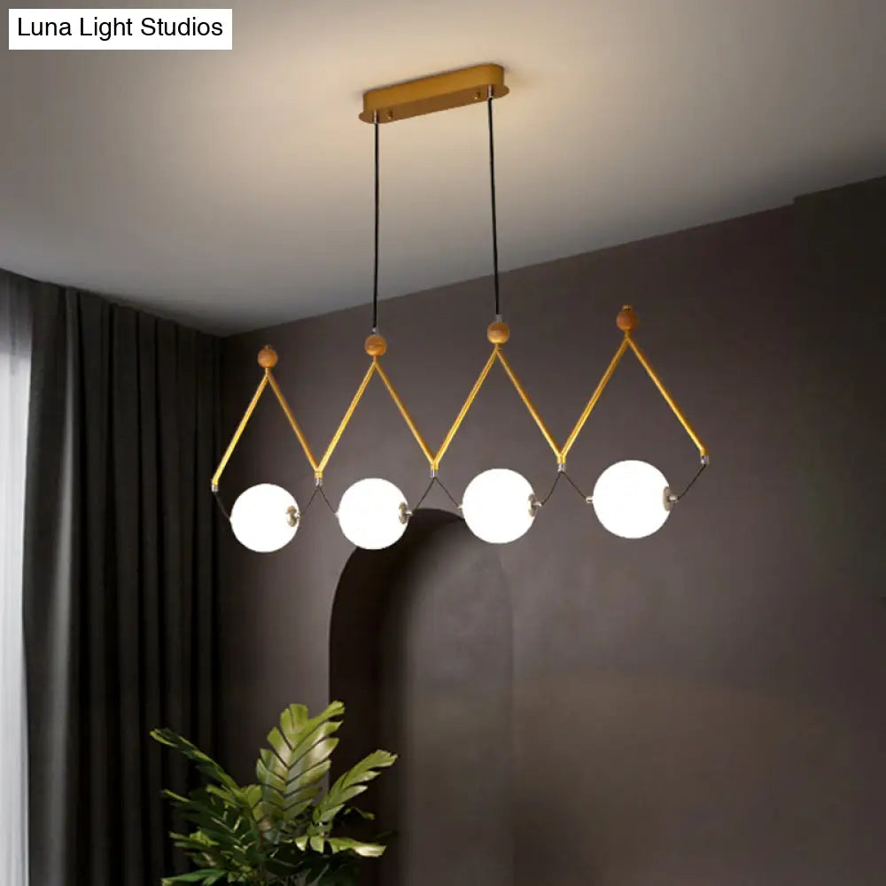 DecorBites™ Ivory Glass Minimalist Ball Suspension Light - Creative Island Fixture