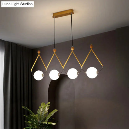 DecorBites™ Ivory Glass Minimalist Ball Suspension Light - Creative Island Fixture