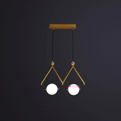 DecorBites™ Ivory Glass Minimalist Ball Suspension Light - Creative Island Fixture