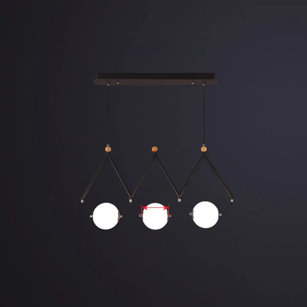 DecorBites™ Ivory Glass Minimalist Ball Suspension Light - Creative Island Fixture