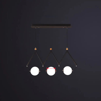 DecorBites™ Ivory Glass Minimalist Ball Suspension Light - Creative Island Fixture