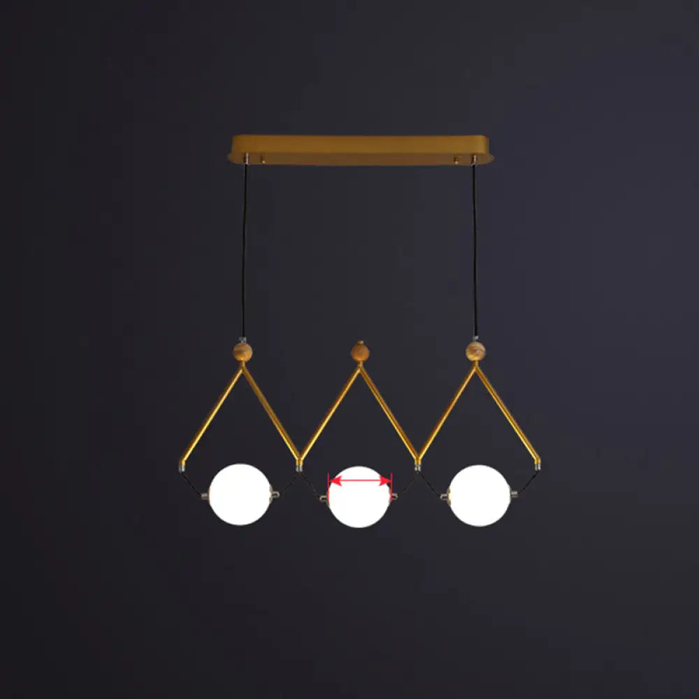 DecorBites™ Ivory Glass Minimalist Ball Suspension Light - Creative Island Fixture
