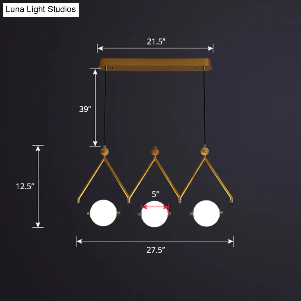 DecorBites™ Ivory Glass Minimalist Ball Suspension Light - Creative Island Fixture