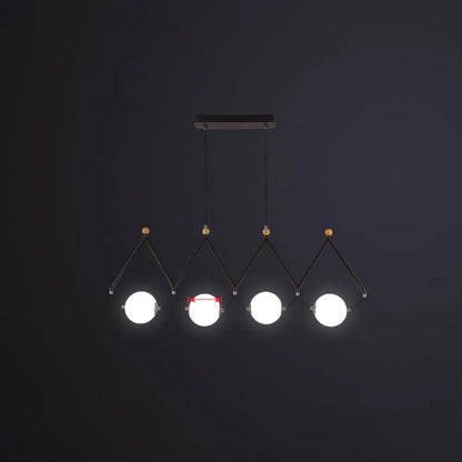 DecorBites™ Ivory Glass Minimalist Ball Suspension Light - Creative Island Fixture