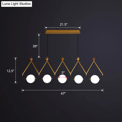 DecorBites™ Ivory Glass Minimalist Ball Suspension Light - Creative Island Fixture