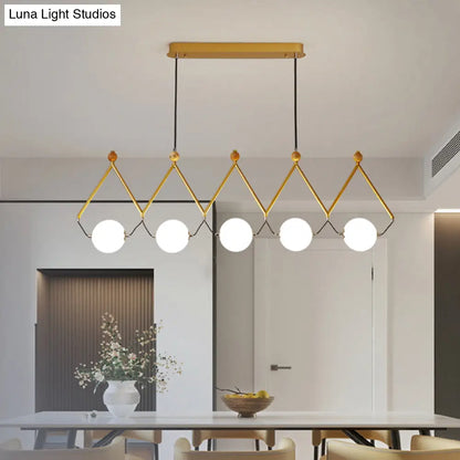 DecorBites™ Ivory Glass Minimalist Ball Suspension Light - Creative Island Fixture