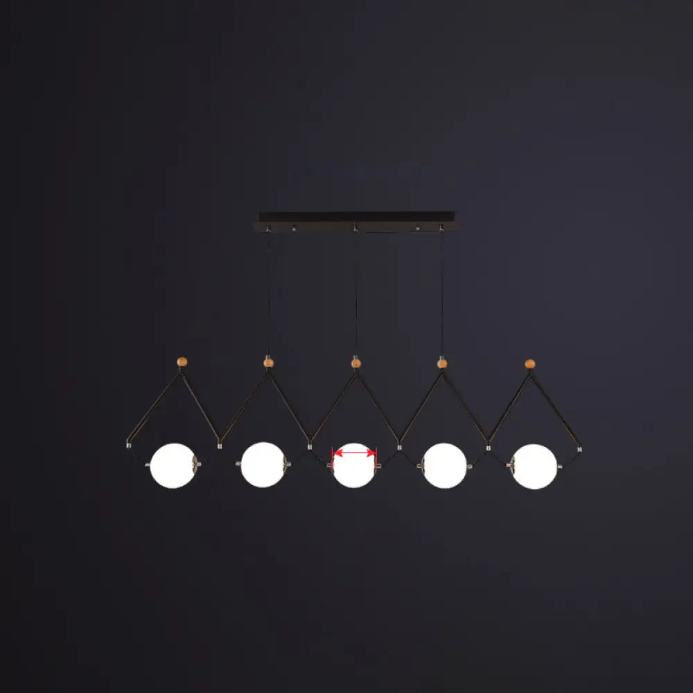 DecorBites™ Ivory Glass Minimalist Ball Suspension Light - Creative Island Fixture