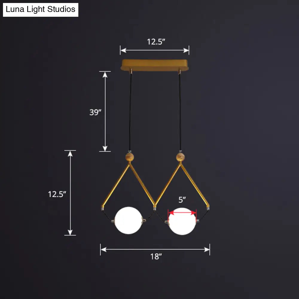 DecorBites™ Ivory Glass Minimalist Ball Suspension Light - Creative Island Fixture