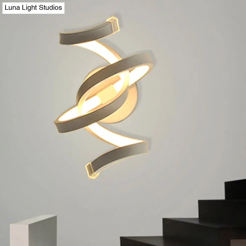 DecorBites™ DecorBites™ Ivory Ribbon Minimalist LED Wall Light Sconce - Acrylic Mounted Lighting for Bedroom