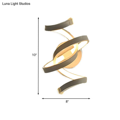 DecorBites™ DecorBites™ Ivory Ribbon Minimalist LED Wall Light Sconce - Acrylic Mounted Lighting for Bedroom