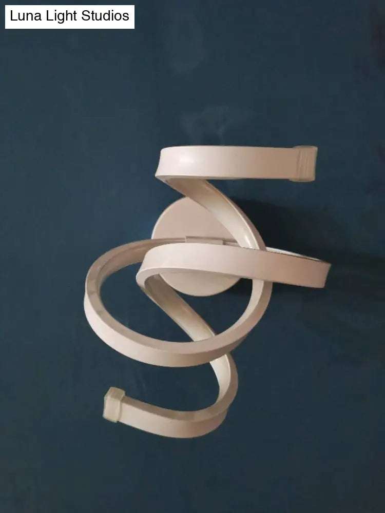 DecorBites™ DecorBites™ Ivory Ribbon Minimalist LED Wall Light Sconce - Acrylic Mounted Lighting for Bedroom