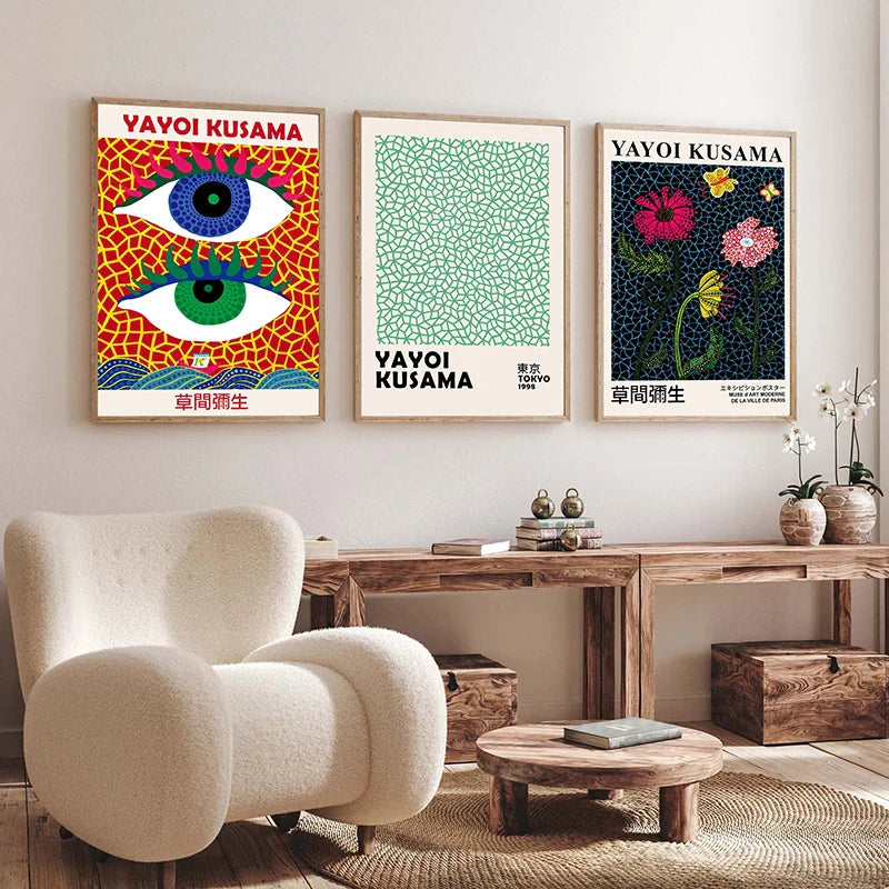 Japanese Abstract Art Canvas Print for Home Décor - Posters