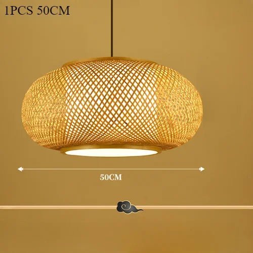 Japanese Bamboo Woven Lantern Pendant Light - Decorbites