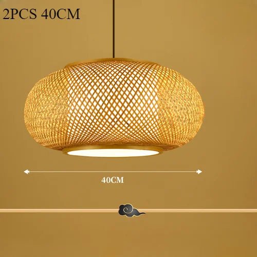 Japanese Bamboo Woven Lantern Pendant Light - Decorbites