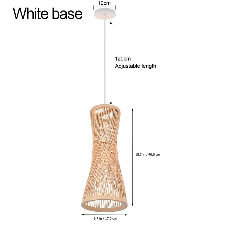 Japanese Bamboo Woven Pendant Light in Natural Finish - Decorbites
