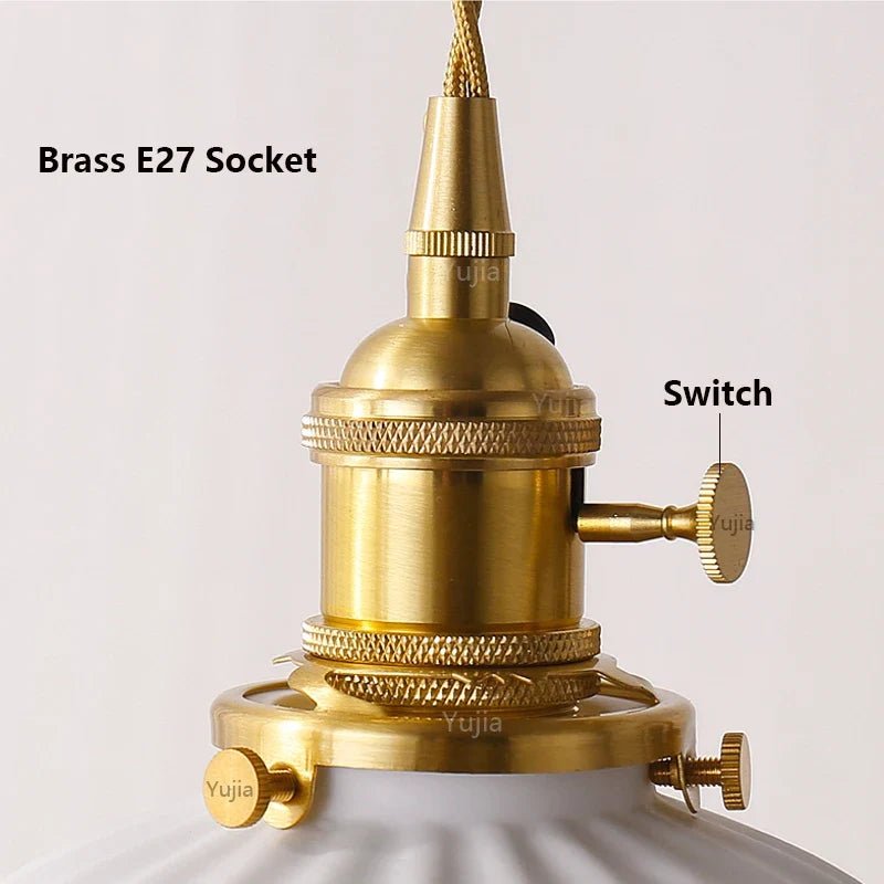 Japanese Ceramic Pendant Light With Copper Finish - Decorbites