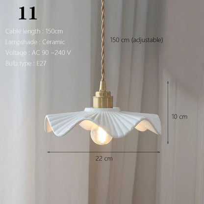 Japanese Ceramic Pendant Light With Copper Finish - Decorbites