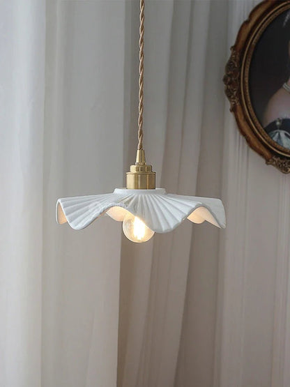 Japanese Ceramic Pendant Light With Copper Finish - Decorbites