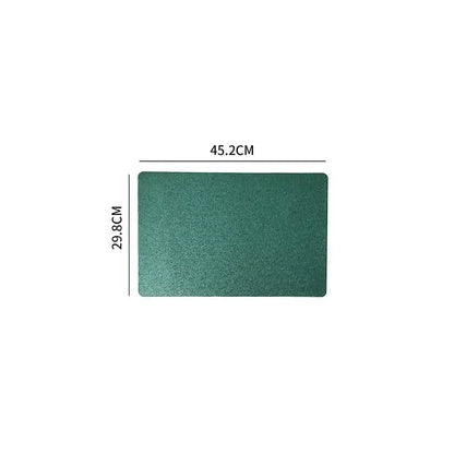 Rectangular green textured ceramic mat measuring 45.2 cm by 29.8 cm from decorbites ceramic dinnerware set