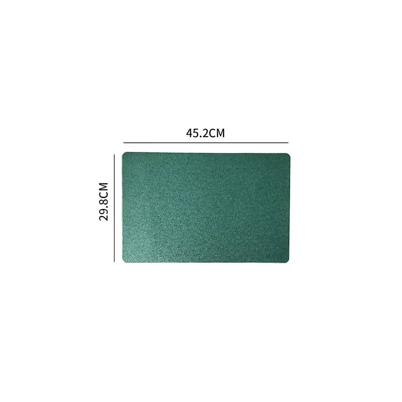 Rectangular green textured ceramic mat measuring 45.2 cm by 29.8 cm from decorbites ceramic dinnerware set