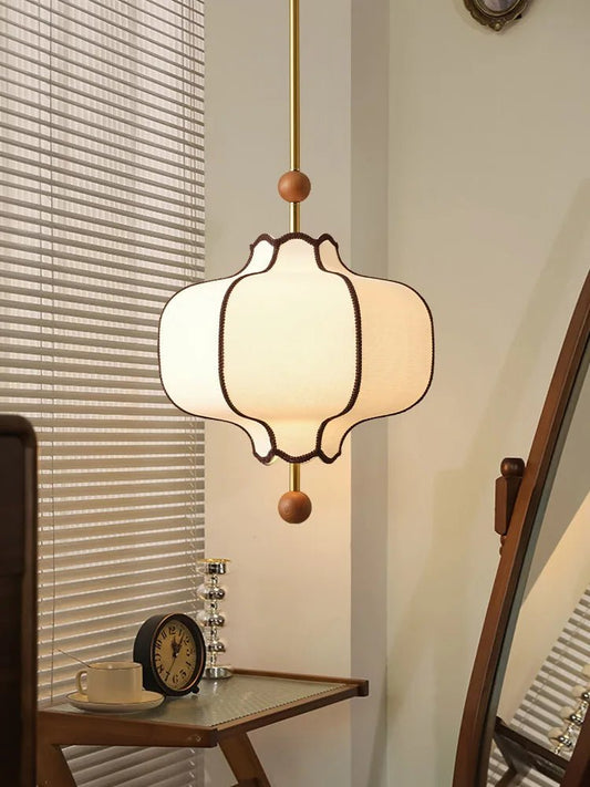 Japanese-Inspired Fabric Globe Pendant Light - Decorbites