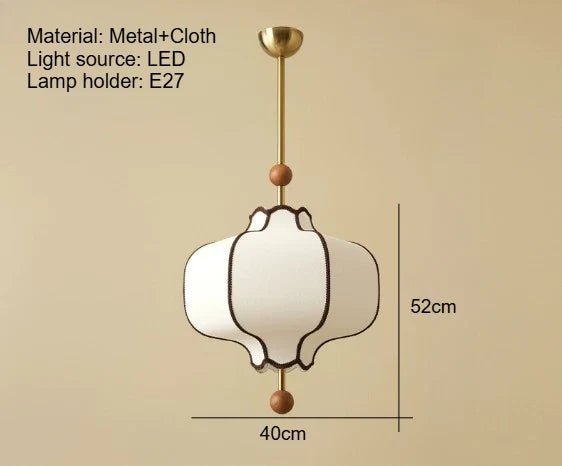 Japanese-Inspired Fabric Globe Pendant Light - Decorbites