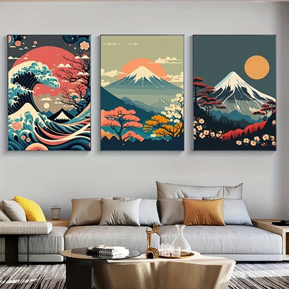 Japanese Nature Landscape Canvas Wall Art - Posters