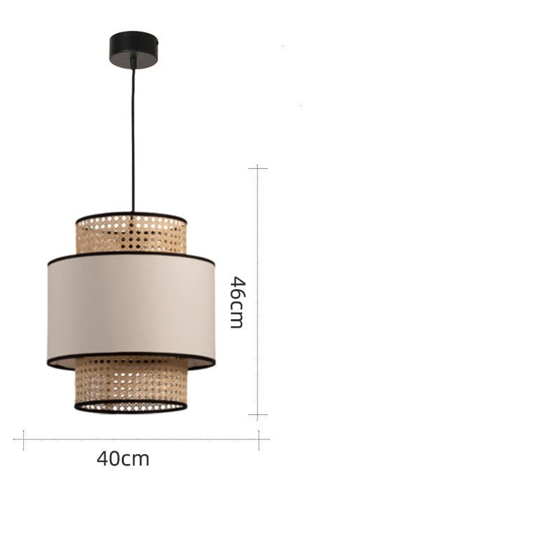 Rattan Cloth Chandelier