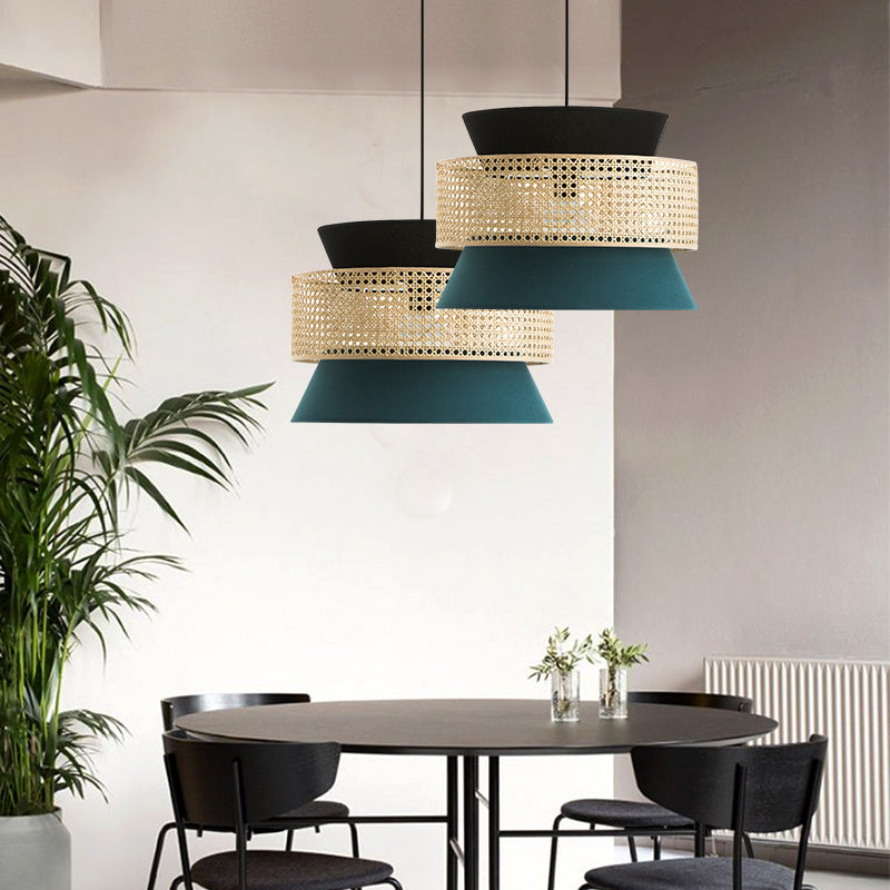 Rattan Cloth Chandelier