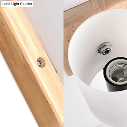 DecorBites™ DecorBites™ Japanese Style Opal Glass Wall Lamp in White – Small Wall Light for Hallway or Stairway