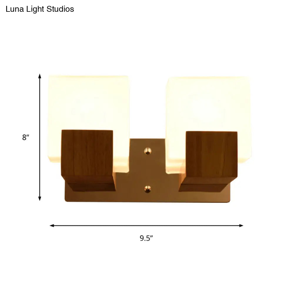 DecorBites™ DecorBites™ Japanese Style Opal Glass Wall Sconce for Stair and Living Room