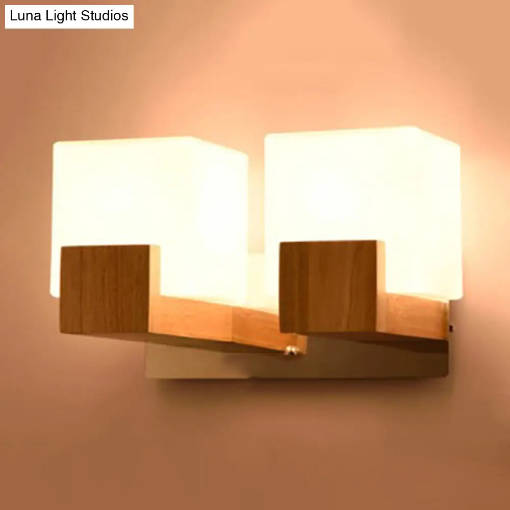 DecorBites™ DecorBites™ Japanese Style Opal Glass Wall Sconce for Stair and Living Room