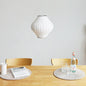 Japanese Style White Lantern Hanging Lamp - Single Artificial Silk Pendant Light Fixture